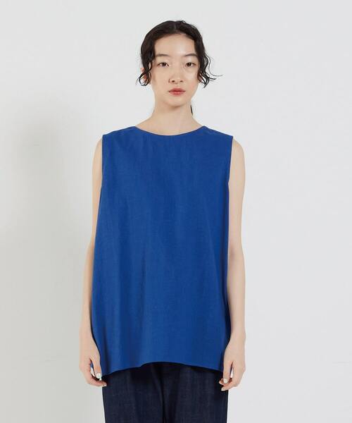 conges payes ADIEU TRISTESSE(コンジェ ペイエ アデュートリステス)の「ノースリーブブラウス(シャツ/ブラウス・レディース・ブラック/ブルー/オフホワイト・38)」の16枚目の写真