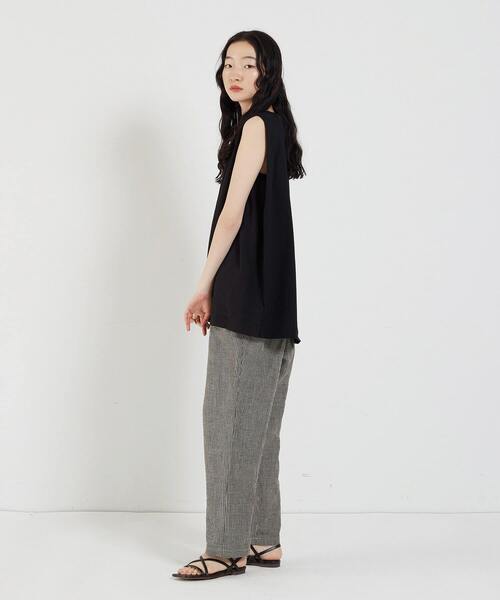 conges payes ADIEU TRISTESSE(コンジェ ペイエ アデュートリステス)の「ノースリーブブラウス(シャツ/ブラウス・レディース・ブラック/ブルー/オフホワイト・38)」の21枚目の写真