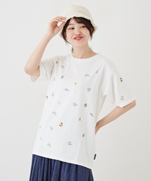 CUBE SUGAR（キューブシュガー）の「WEB限定USコットン刺繍Tシャツユニセックス（Tシャツ/カットソー）」