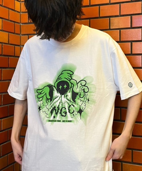 NICE GHOST CLUB（ナイスゴーストクラブ）の「A'GEM/9 × .kom『NICE GHOST CLUB/ナイスゴーストクラブ』NGC MAGIC GHOST TEE/マジックゴーストティーシャツ 半袖カットソー（Tシャツ/カットソー・レディース・パープル/ホワイト・M/L）」の2枚目の写真
