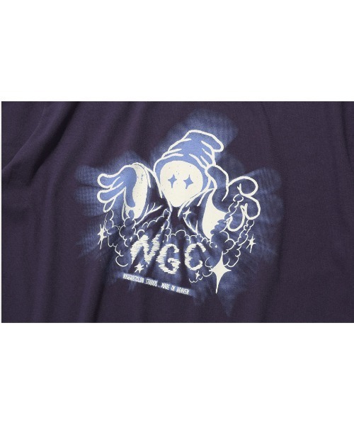 NICE GHOST CLUB（ナイスゴーストクラブ）の「A'GEM/9 × .kom『NICE GHOST CLUB/ナイスゴーストクラブ』NGC MAGIC GHOST TEE/マジックゴーストティーシャツ 半袖カットソー（Tシャツ/カットソー・レディース・パープル/ホワイト・M/L）」の6枚目の写真