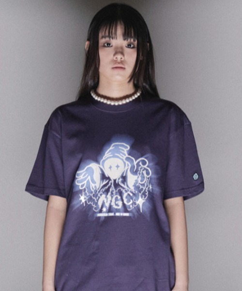 NICE GHOST CLUB（ナイスゴーストクラブ）の「A'GEM/9 × .kom『NICE GHOST CLUB/ナイスゴーストクラブ』NGC MAGIC GHOST TEE/マジックゴーストティーシャツ 半袖カットソー（Tシャツ/カットソー・レディース・パープル/ホワイト・M/L）」の19枚目の写真