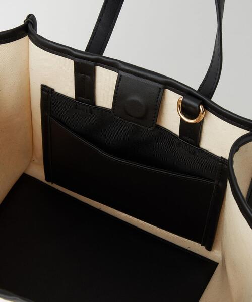green label relaxing（グリーンレーベルリラクシング）の「CVS MID 2WAY バッグ（トートバッグ・レディース・ブラック/クリーム・FREE）」の8枚目の写真