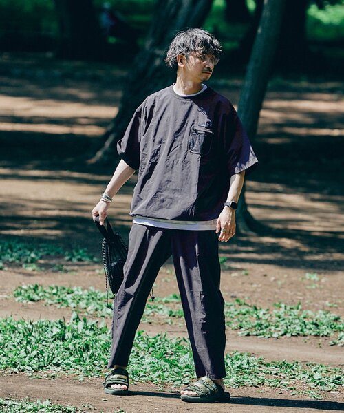 THOUSAND MILE（サウザンドマイル）の「《WEB限定》【THOUSAND MILE】別注セットアップ上下+巾着+ポーチ 4点セット（Tシャツ/カットソー・メンズ・ブラック/チャコールグレー/ネイビー・MEDIUM/LARGE）」の9枚目の写真