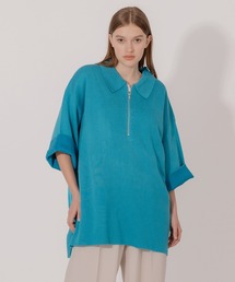 ONCILY | DOUBLE FACE HALF ZIP KNIT POLO SHIRT / ダブルフェイスハーフジップニットポロシャツ(ポロシャツ)