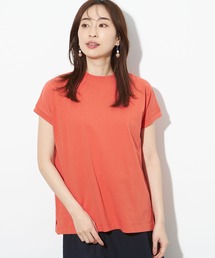 【UVカット・接触冷感】オーガニックコットンモックネックＴシャツ