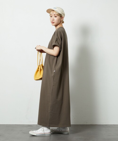 アメリカーナ ワンピース バックロゴ ビッグシルエット ストライプ フリーサイズ アメリカーナ ワンピース バックロゴ ビッグシルエット