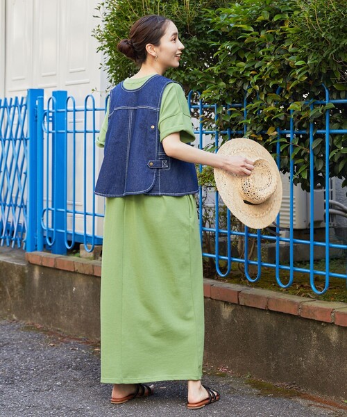 FREAK'S STORE（フリークスストア）の「【限定展開】 USA コットン ビッグシルエット Tシャツ ワンピース（ワンピース・レディース・ブラック/ブラウン/オフホワイト/オレンジ/ブルー/グリーン・ﾌﾘ-）」の19枚目の写真