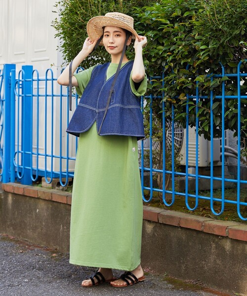 FREAK'S STORE（フリークスストア）の「【限定展開】 USA コットン ビッグシルエット Tシャツ ワンピース（ワンピース・レディース・ブラック/ブラウン/オフホワイト/オレンジ/ブルー/グリーン・ﾌﾘ-）」の8枚目の写真