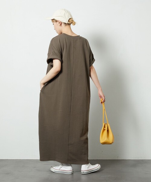 FREAK'S STORE（フリークスストア）の「【限定展開】 USA コットン ビッグシルエット Tシャツ ワンピース（ワンピース・レディース・ブラック/ブラウン/オフホワイト/オレンジ/ブルー/グリーン・ﾌﾘ-）」の10枚目の写真