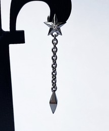 スターリーシルバーロングピアス BLACK