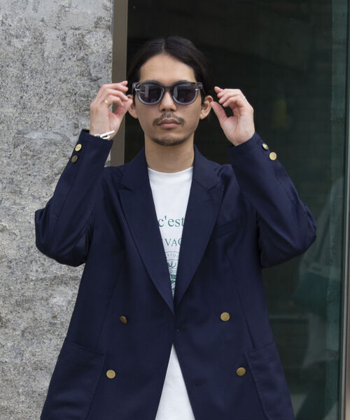 GLOSTER（グロスター）の「【GLOSTER/グロスター】ワイドフレーム ウェリントン カラーレンズ サングラス（サングラス・メンズ・イエロー/チャコールグレー/ブラック・FREE）」の12枚目の写真