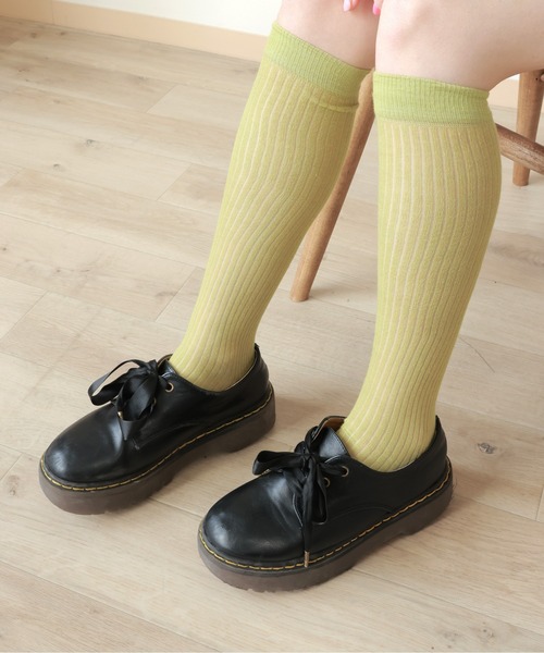 emesuelee（エメスーリー）の「シアーハイソックス（ソックス/靴下・レディース・ブラック/グレー/グリーン/ホワイト・フリー）」の7枚目の写真