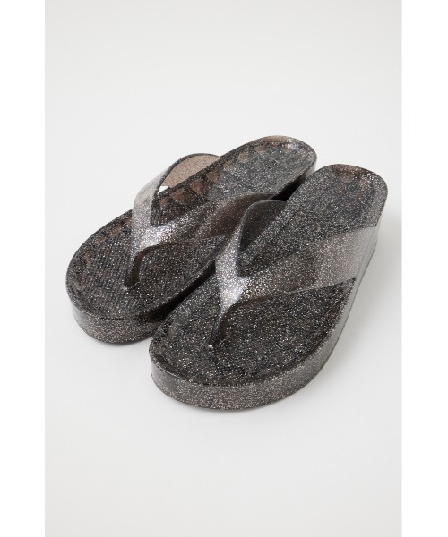 MOUSSY（マウジー）の「CLEAR WEDGE BEACH サンダル（サンダル・レディース・クリア/ブラック/マルチ・MEDIUM/LARGE）」の6枚目の写真