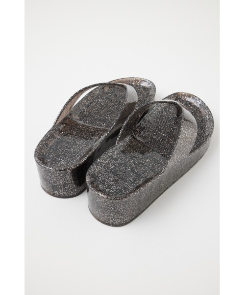 MOUSSY（マウジー）の「CLEAR WEDGE BEACH サンダル（サンダル・レディース・クリア/ブラック/マルチ・MEDIUM/LARGE）」の7枚目の写真