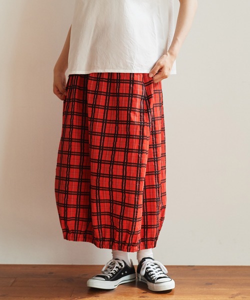 bulle de savon（ビュルデサボン）の「C/E CHECK フウセンスカート  