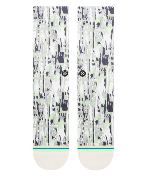 STANCE（スタンス）の「STANCE/スタンス ソックス FLUAGE CREW A555B23FLU（ソックス/靴下・メンズ・ホワイト×グレー・L）」の2枚目の写真