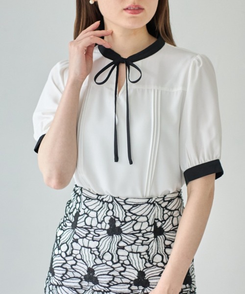 BASCO　バスコ　リネン　ブラウス　半袖　タック　ベージュ BASCO バスコ リネン ブラウス 半袖 タック ベージュ BASCO バスコ