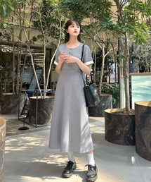 idem | classical check onepiece/チェック柄半袖ワンピース(ワンピース)