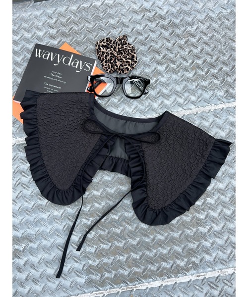 WC(ダブル シー)の「フクレフリル付け襟(付け襟・レディース・ホワイト/ブラック・FREE)」の15枚目の写真