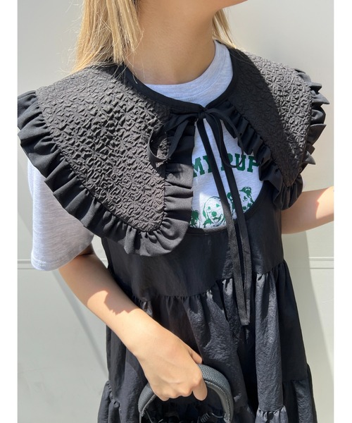 WC(ダブル シー)の「フクレフリル付け襟(付け襟・レディース・ホワイト/ブラック・FREE)」の9枚目の写真