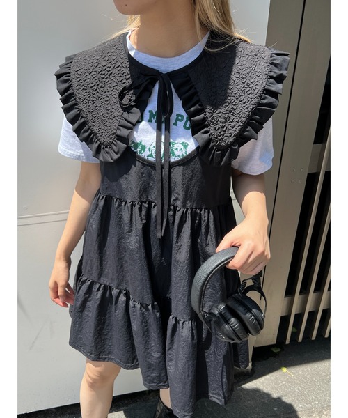 WC(ダブル シー)の「フクレフリル付け襟(付け襟・レディース・ホワイト/ブラック・FREE)」の10枚目の写真