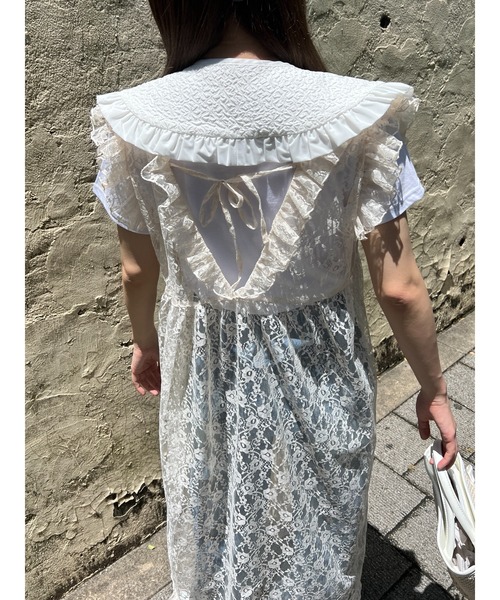 WC(ダブル シー)の「フクレフリル付け襟(付け襟・レディース・ホワイト/ブラック・FREE)」の6枚目の写真