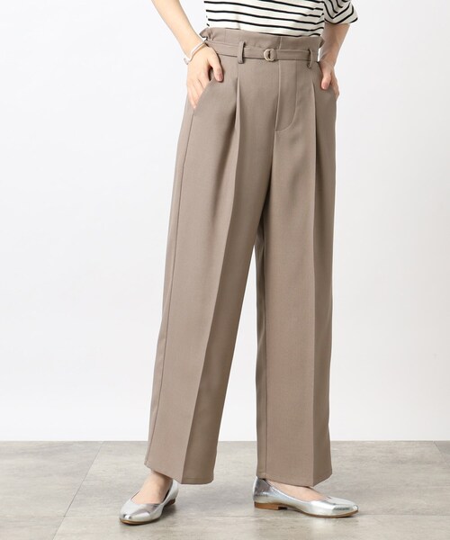 grove（グローブ）の「◆リネンライクが高見え清涼感！ベルト付きパンツ（その他パンツ・レディース・モカ/ブルー/ベージュ・02/03/01/05/04）」の2枚目の写真