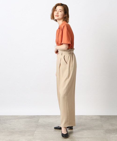 grove（グローブ）の「◆リネンライクが高見え清涼感！ベルト付きパンツ（その他パンツ・レディース・モカ/ブルー/ベージュ・02/03/01/05/04）」の5枚目の写真