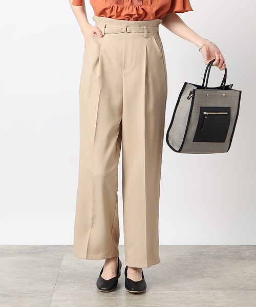 grove（グローブ）の「◆リネンライクが高見え清涼感！ベルト付きパンツ（その他パンツ・レディース・モカ/ブルー/ベージュ・02/03/01/05/04）」の7枚目の写真