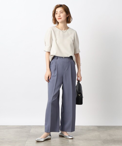 grove（グローブ）の「◆リネンライクが高見え清涼感！ベルト付きパンツ（その他パンツ・レディース・モカ/ブルー/ベージュ・02/03/01/05/04）」の11枚目の写真