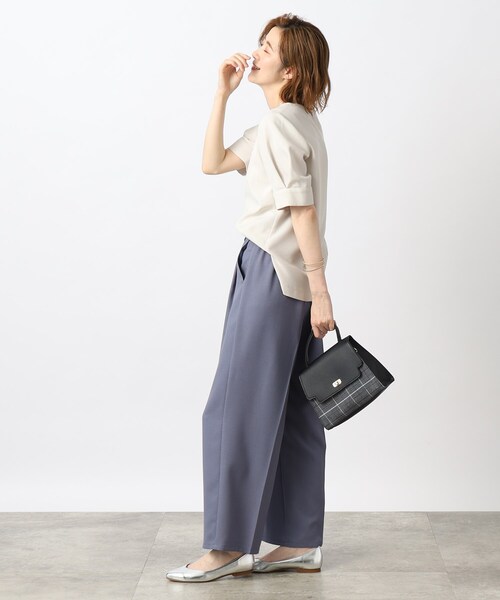 grove（グローブ）の「◆リネンライクが高見え清涼感！ベルト付きパンツ（その他パンツ・レディース・モカ/ブルー/ベージュ・02/03/01/05/04）」の12枚目の写真