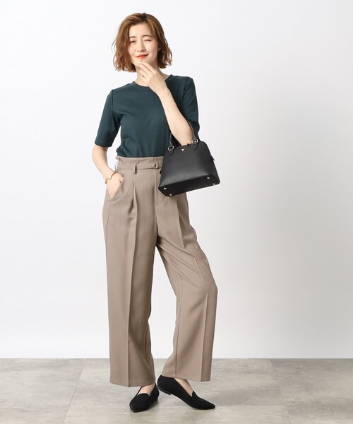 grove（グローブ）の「◆リネンライクが高見え清涼感！ベルト付きパンツ（その他パンツ・レディース・モカ/ブルー/ベージュ・02/03/01/05/04）」の18枚目の写真