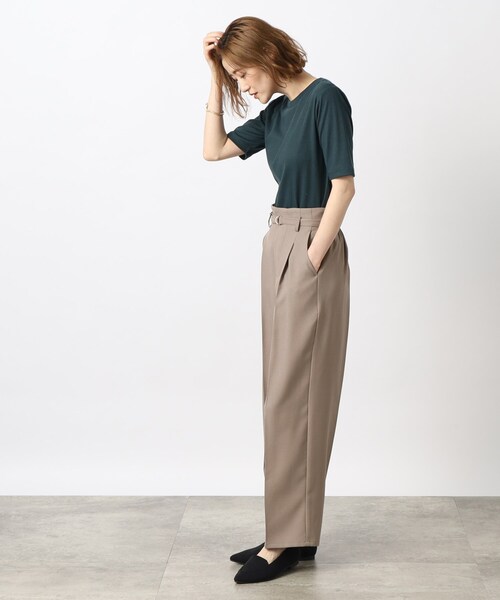 grove（グローブ）の「◆リネンライクが高見え清涼感！ベルト付きパンツ（その他パンツ・レディース・モカ/ブルー/ベージュ・02/03/01/05/04）」の19枚目の写真