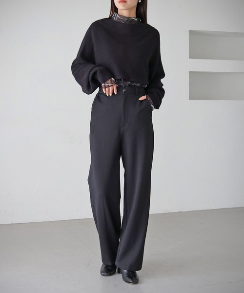 cheriella(シェリエラ)の「【cheriella】WEB限定前後2wayデザインクロスショートニットトップス WEB LIMITED 2-WAY DESIGN CROSS SHORT KNIT TOPS(ニット/セーター・レディース・ブラック/オフホワイト・M)」の9枚目の写真