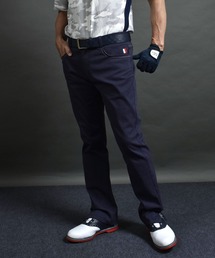 COMON GOLF（コモンゴルフ）の「トリコロール ライン 使い スリット 入り ストレッチ ゴルフパンツ ゴルフウェア（ゴルフグッズ）」