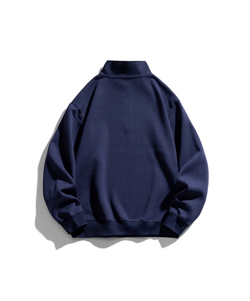 aimoha（アイモハ）の「aimoha mens ハーフジッパスウェット（スウェット・メンズ・ネイビー/ベージュ・X-LARGE/MEDIUM/LARGE）」の4枚目の写真