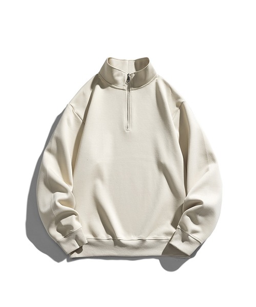 aimoha（アイモハ）の「aimoha mens ハーフジッパスウェット（スウェット・メンズ・ネイビー/ベージュ・X-LARGE/MEDIUM/LARGE）」の9枚目の写真