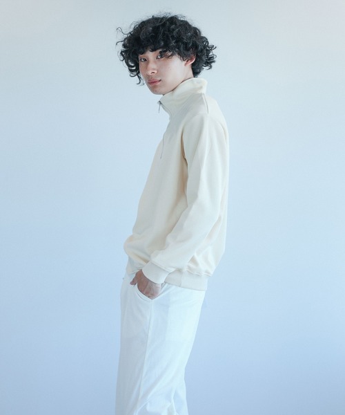 aimoha（アイモハ）の「aimoha mens ハーフジッパスウェット（スウェット・メンズ・ネイビー/ベージュ・X-LARGE/MEDIUM/LARGE）」の8枚目の写真