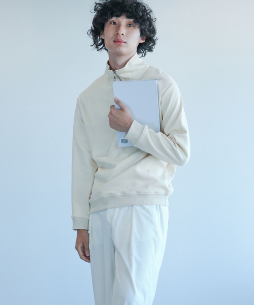 aimoha（アイモハ）の「aimoha mens ハーフジッパスウェット（スウェット・メンズ・ネイビー/ベージュ・X-LARGE/MEDIUM/LARGE）」の11枚目の写真