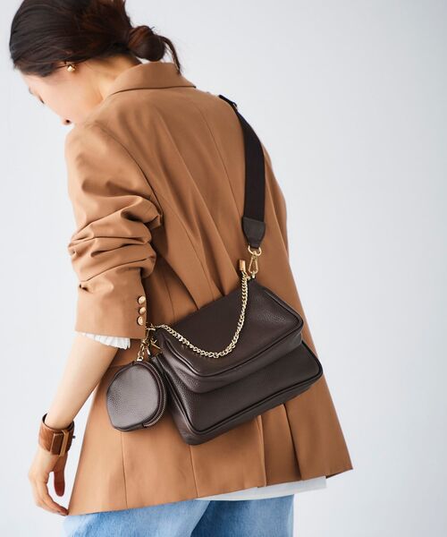 le.coeur blanc（ルクールブラン）の「AULENTTI 3WAYショルダー（ショルダーバッグ・レディース・ダークブラウン/ベージュ・FREE）」の2枚目の写真