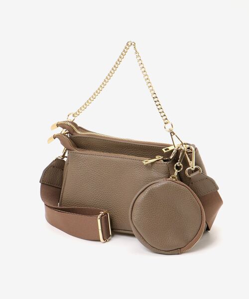 le.coeur blanc（ルクールブラン）の「AULENTTI 3WAYショルダー（ショルダーバッグ・レディース・ダークブラウン/ベージュ・FREE）」の6枚目の写真