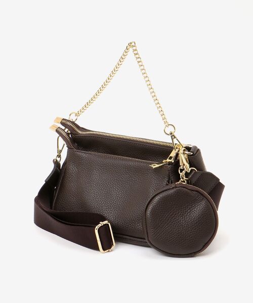 le.coeur blanc（ルクールブラン）の「AULENTTI 3WAYショルダー（ショルダーバッグ・レディース・ダークブラウン/ベージュ・FREE）」の10枚目の写真