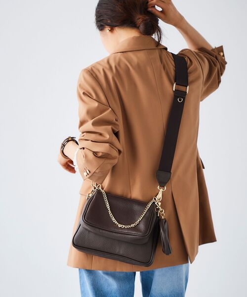 le.coeur blanc（ルクールブラン）の「AULENTTI 3WAYショルダー（ショルダーバッグ・レディース・ダークブラウン/ベージュ・FREE）」の21枚目の写真