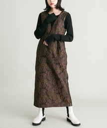 KBF | サイドオープンジャガードワンピース(ワンピース)