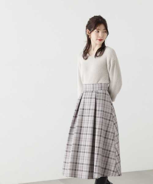 PROPORTION BODY DRESSING（プロポーションボディドレッシング）の「ショート丈フェザーニット / 1213270919（ニット/セーター・レディース・オフホワイト/グレー/テラコッタ/ダークグレー・FREE）」の7枚目の写真