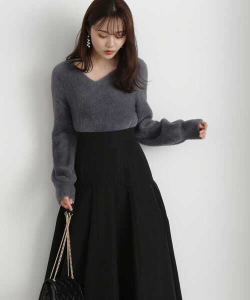 PROPORTION BODY DRESSING（プロポーションボディドレッシング）の「ショート丈フェザーニット / 1213270919（ニット/セーター・レディース・オフホワイト/グレー/テラコッタ/ダークグレー・FREE）」の10枚目の写真