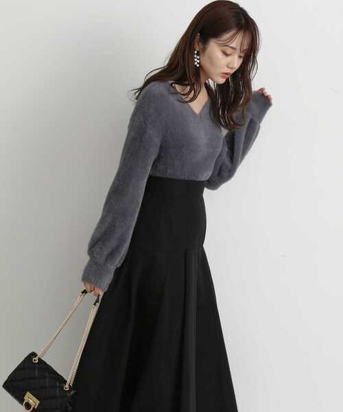 PROPORTION BODY DRESSING（プロポーションボディドレッシング）の「ショート丈フェザーニット / 1213270919（ニット/セーター・レディース・オフホワイト/グレー/テラコッタ/ダークグレー・FREE）」の11枚目の写真