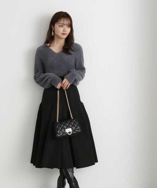 PROPORTION BODY DRESSING（プロポーションボディドレッシング）の「ショート丈フェザーニット / 1213270919（ニット/セーター・レディース・オフホワイト/グレー/テラコッタ/ダークグレー・FREE）」の12枚目の写真