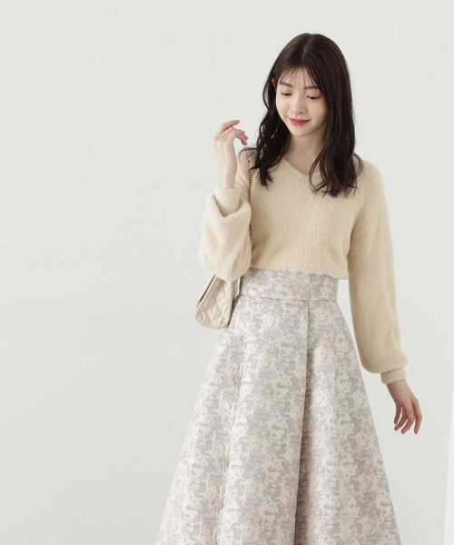 PROPORTION BODY DRESSING（プロポーションボディドレッシング）の「ショート丈フェザーニット / 1213270919（ニット/セーター・レディース・オフホワイト/グレー/テラコッタ/ダークグレー・FREE）」の16枚目の写真